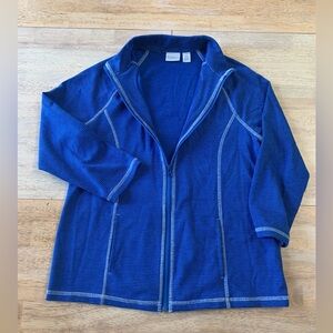 Chico's Vibrant Blue Zip-Up Jacket szM